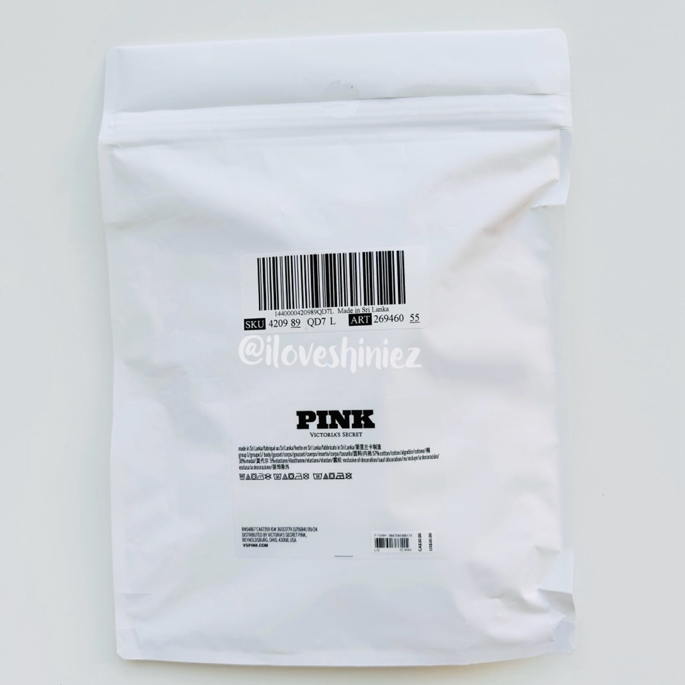 •Victoria’s Secret PINK• 5-Pack Cotton Thongs L - Picture 2 of 4